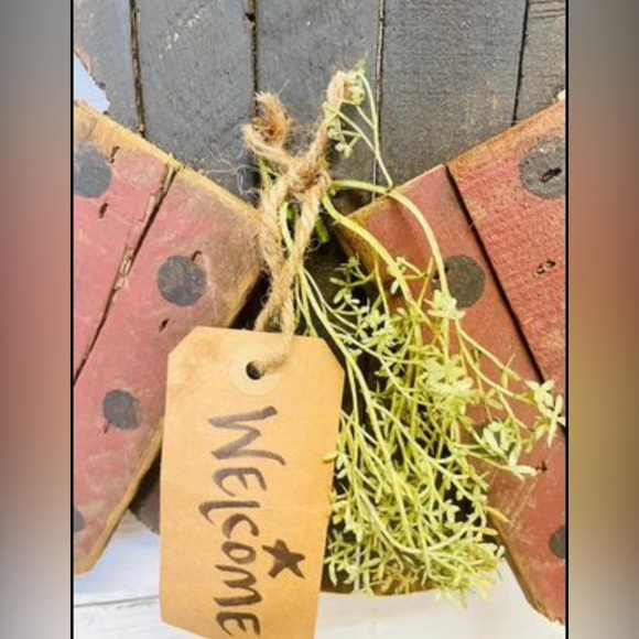 *Hanging Wood Lath “Welcome” Ladybug - Picture 5 of 10